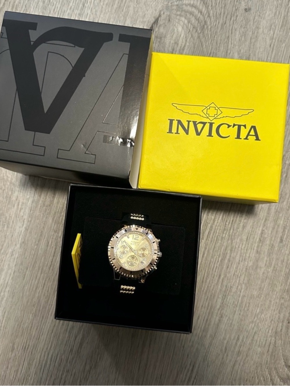Invicta BLU Women's Watch - 39mm, Gold, Black (36909) - Picture 3 of 10
